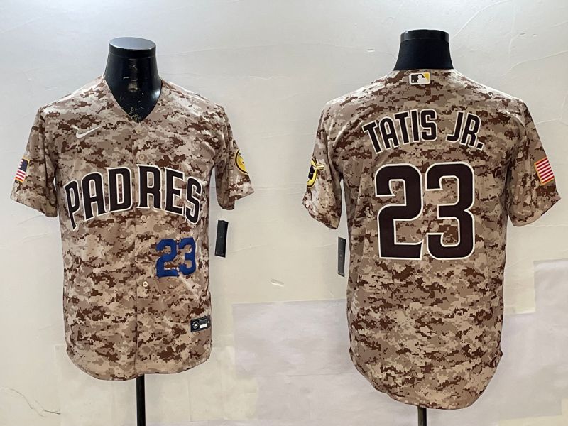 Men San Diego Padres 23 Tatis jr Camo Game 2025 Nike MLB Jersey style 8